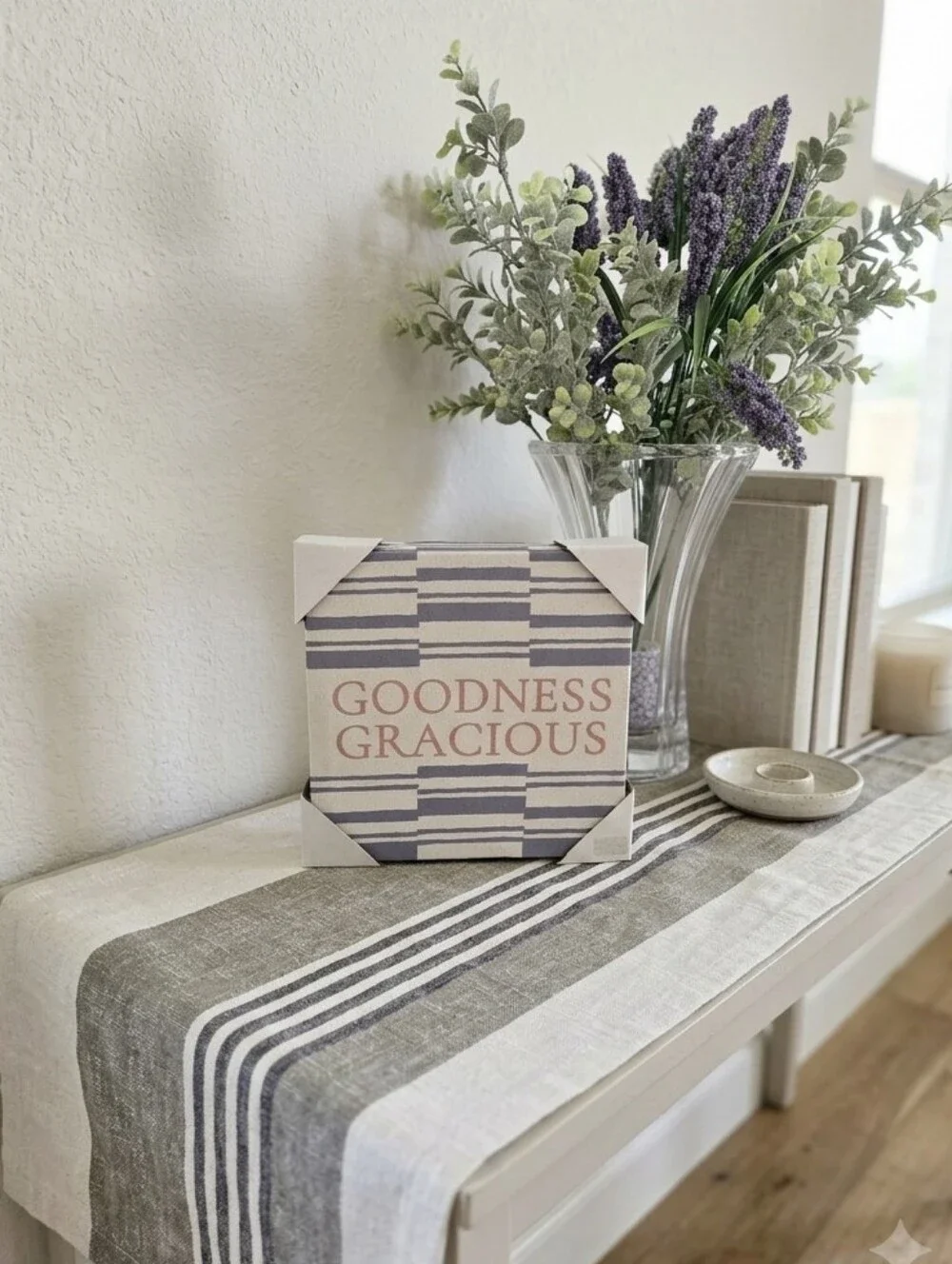 Goodness Gracious NWT Decorative Sign in Pink and Gray - Home Accents